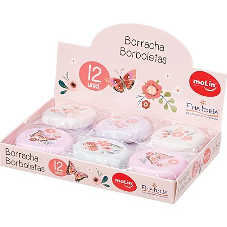Borracha Decorada Borboletas (S)