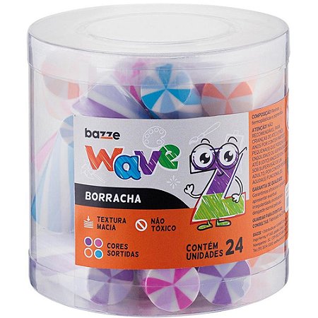 Borracha Colorida Bazze Wave Sortidas