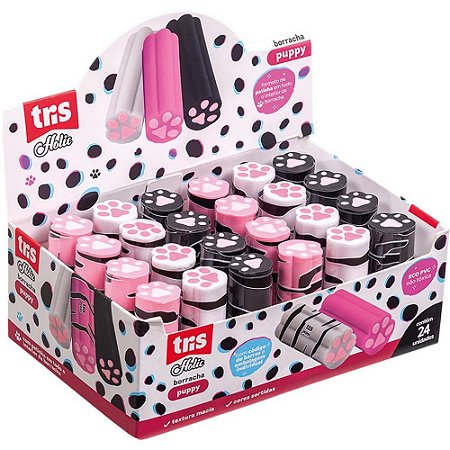 Borracha Decorada TRIS PUPPY 3 Cores