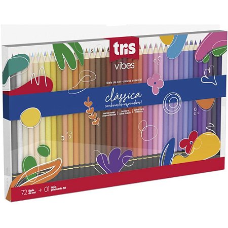 Lapis de COR Redondo TRIS Vibes Classica 72CORES+6B