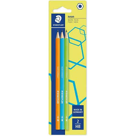 Lapis Preto Sextavado Wopex 180 HB Neon 3 Cores (4007817182178)