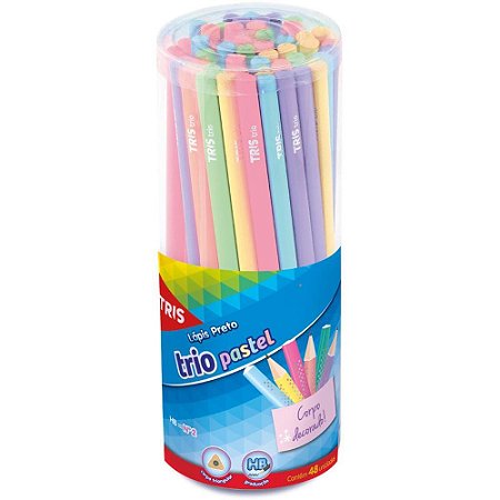 Lapis Preto Triangular TRIS Trio Pastel