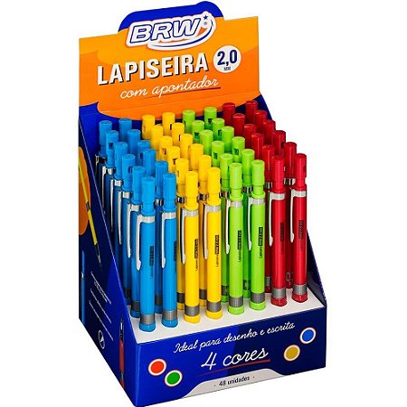 Lapiseira 2.0MM Metalica 4CORES C/APONTADOR (S