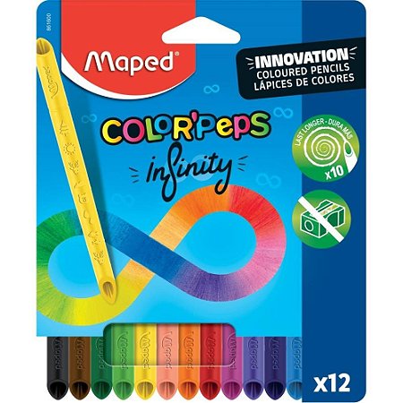 Lapis de COR Redondo Color PEPS INFINITY 12 Cores