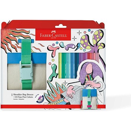 Caneta com Ponta Porosa Fine Pen Shoulder BAG 10 Cores PCT.C/02 (7891360694038)