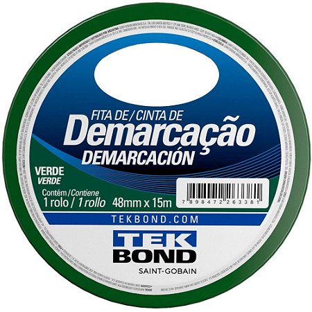 Fita para Demarcacao de Solo PVC Verde 48MMX15M