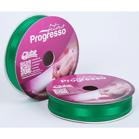 Fita Voal com Cetim 15MM 10M. Verde Bandeira