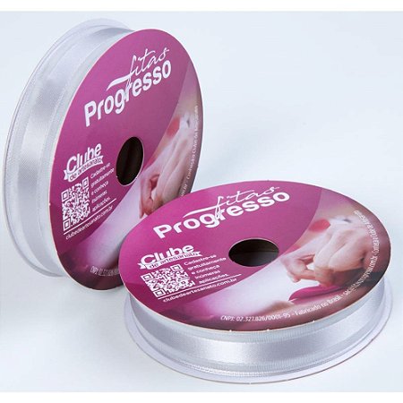 Fita Voal com Cetim 15MM 10M. Prata