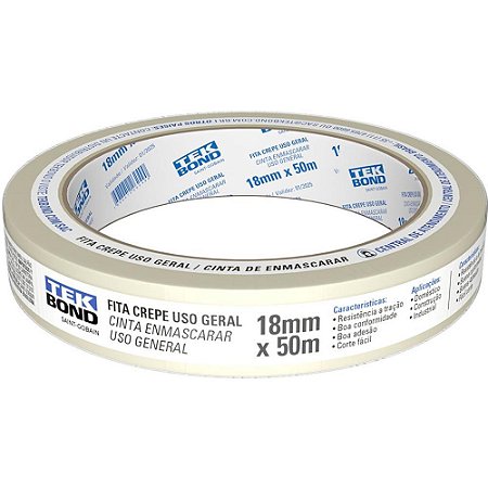 Fita Crepe Branca 18MMX50M.