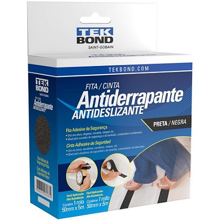 Fita para Demarcacao de Solo Antiderrapante 50MMX5MTS Preta (7898472262834)