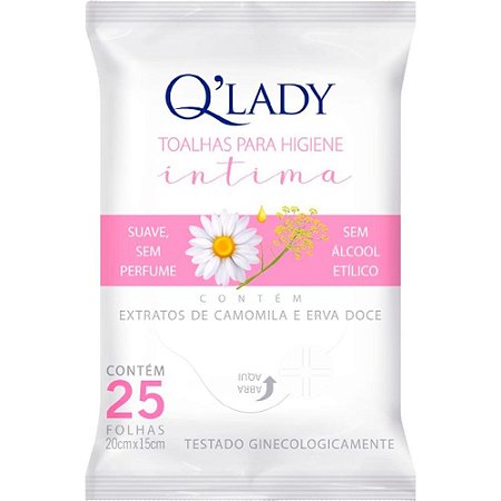 Toalhas Umedecidas Q LADY Intima 25FLS.