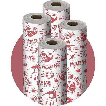 TNT Estampado 1,40M 40G Halloween Sangue RL-25MTS