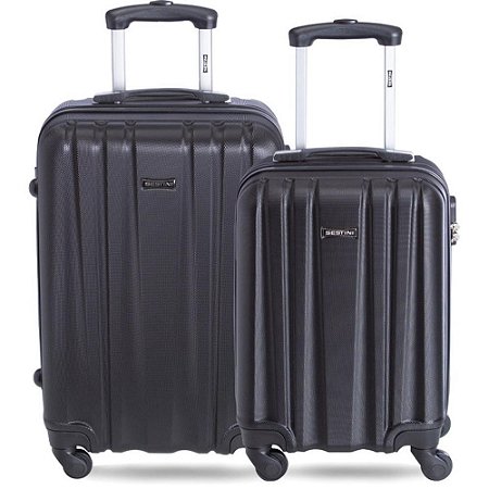 Mala de Viagem 4 Life BORDO-M ABS 360 Preto KIT.C/02