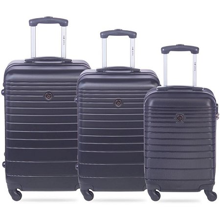 Mala de Viagem TO Travel ABS 360 P-M-G Preto KIT C/03