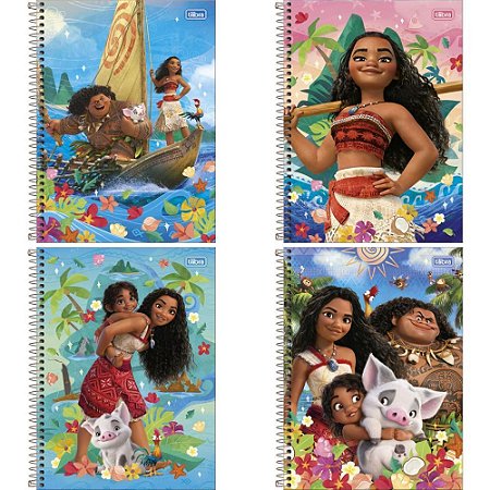 Caderno 01X1 Capa Dura Moana 80FLS PCT.C/04