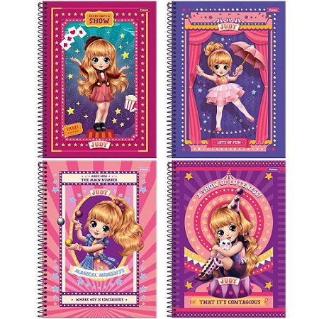 Caderno 01X1 Capa Dura JUDY 80F PCT.C/04