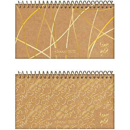 AGENDA/PLANNER 2025 KRAFT GOLD CD ESP 128P.162X90M PCT.C/04