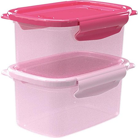 Pote Plastico CONJ.2PT C/TRAVA Degrade 460ML