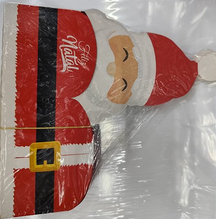 Cesta de Papel Natalino Papai Noel Sentado - JR Embalagem PCTE C/24