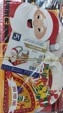 Cesta de Papel Natalino Treno - JR Embalagem PCTE C/48 NT156