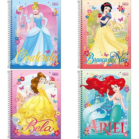 Caderno 01X1 Capa Dura Princesas 80FLS FIT PCT.C/04
