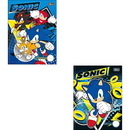 Caderno Caligrafia Capa Dura Sonic 40FLS Brochura Vertical PCT.C/05