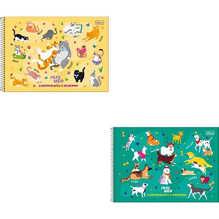 Caderno Desenho UNIV Capa Dura HUG ME 80FLS Espiral PCT.C/04