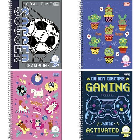 Caderno Quadriculado Univers. D+ 96FLS 1X1CM MASC/FEM. CD PCT.C/04