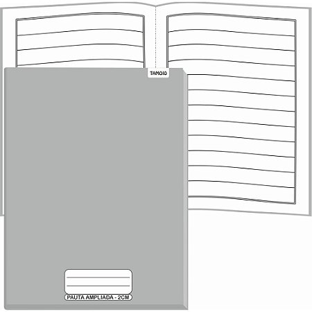 Caderno Brochurao Capa Dura Pauta Ampliada 96 Folhas PCT.C/05