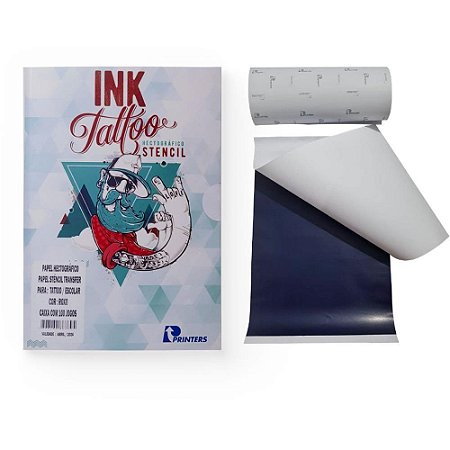 Papel Hectográfico Estêncil para Tatuagem Roxo - Caixa com 100 UNID. Printers