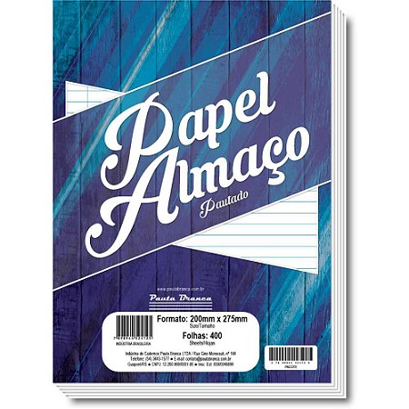 Papel Almaco Pauta 200X275MM 50G