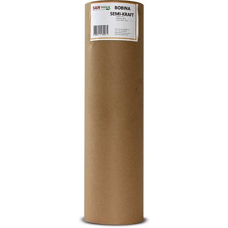 Papel Semi KRAFT Bobina 40CMX140M. 80GRS. +/- 4,5KGS