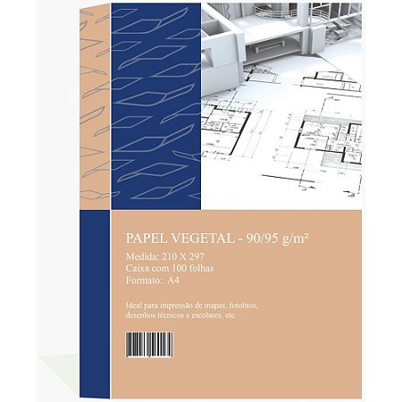 Papel Vegetal A4 90/95G. 210X297MM