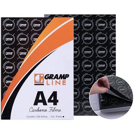 Papel Carbono para Maquina Filme A-4 Preto