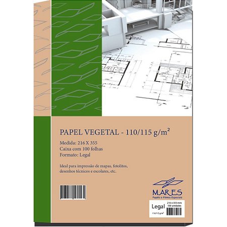 Papel Vegetal LG 110/115G. 216X355MM