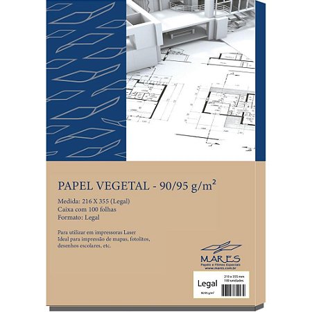 Papel Vegetal LG 90/95G. 216X355MM