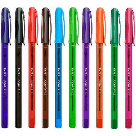 Caneta Esferografica HYPER 1.0MM 10 Cores Blister