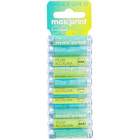 Pilha Alcalina Palito AAA PACK Promo P8 L10