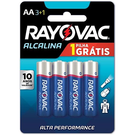 Pilha Alcalina Pequena AA Leve 4 Pague 3