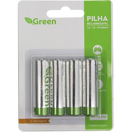 Pilha Recarregavel Pequena AA 2700MA
