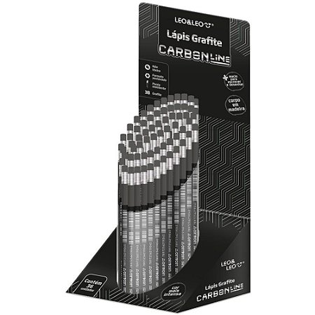 Lapis Preto Redondo Carbon Line C/BORRACHA DP.C/36