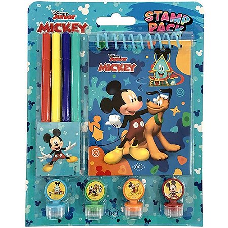 Livro Infantil Colorir STAMP PACK Mickey Carimbos