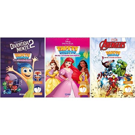 Livro Infantil Colorir Livro Tapete Disney C/ADESIVOS PCT.C/03