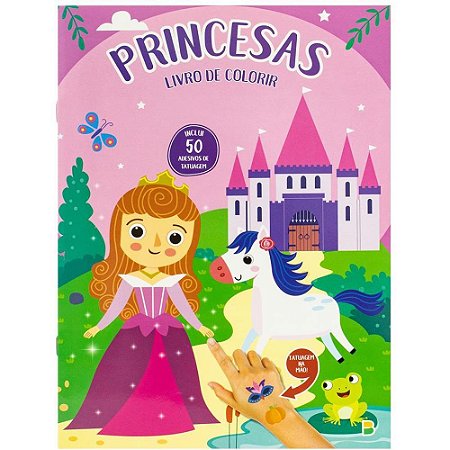 Livro Brinquedo Ilustrado Tatuagens Princesa 50ADES.