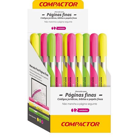 Caneta Marca Texto para Paginas Finas VD-RS-AM DP.C/12