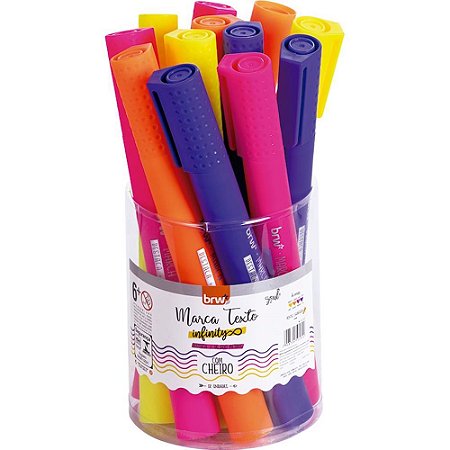 Caneta Marca Texto INFITITY C/CHEIRO 4CORES Neon POTE-12
