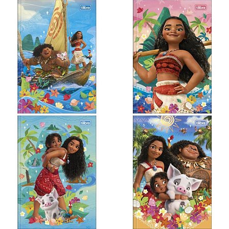 Caderno Brochura 1/4 Capa Dura Moana 80FLS PCT.C/05