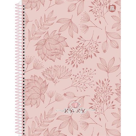 Caderno 15X1 Capa Dura Rosa Rose 240F PCT.C/02