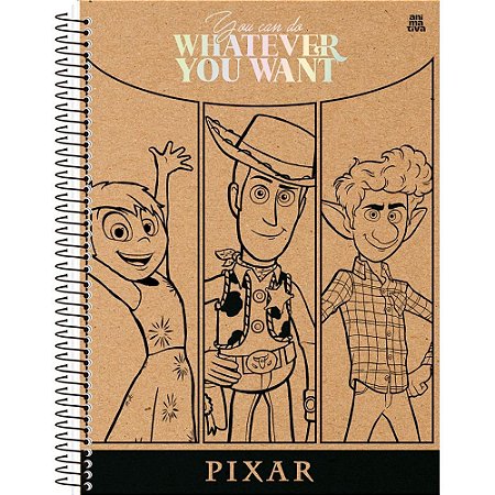 Caderno 10X1 Capa Dura Pixar 160F PCT.C/04