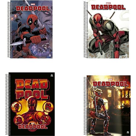 Caderno 10X1 Capa Dura Deadpool 160F PCT.C/04